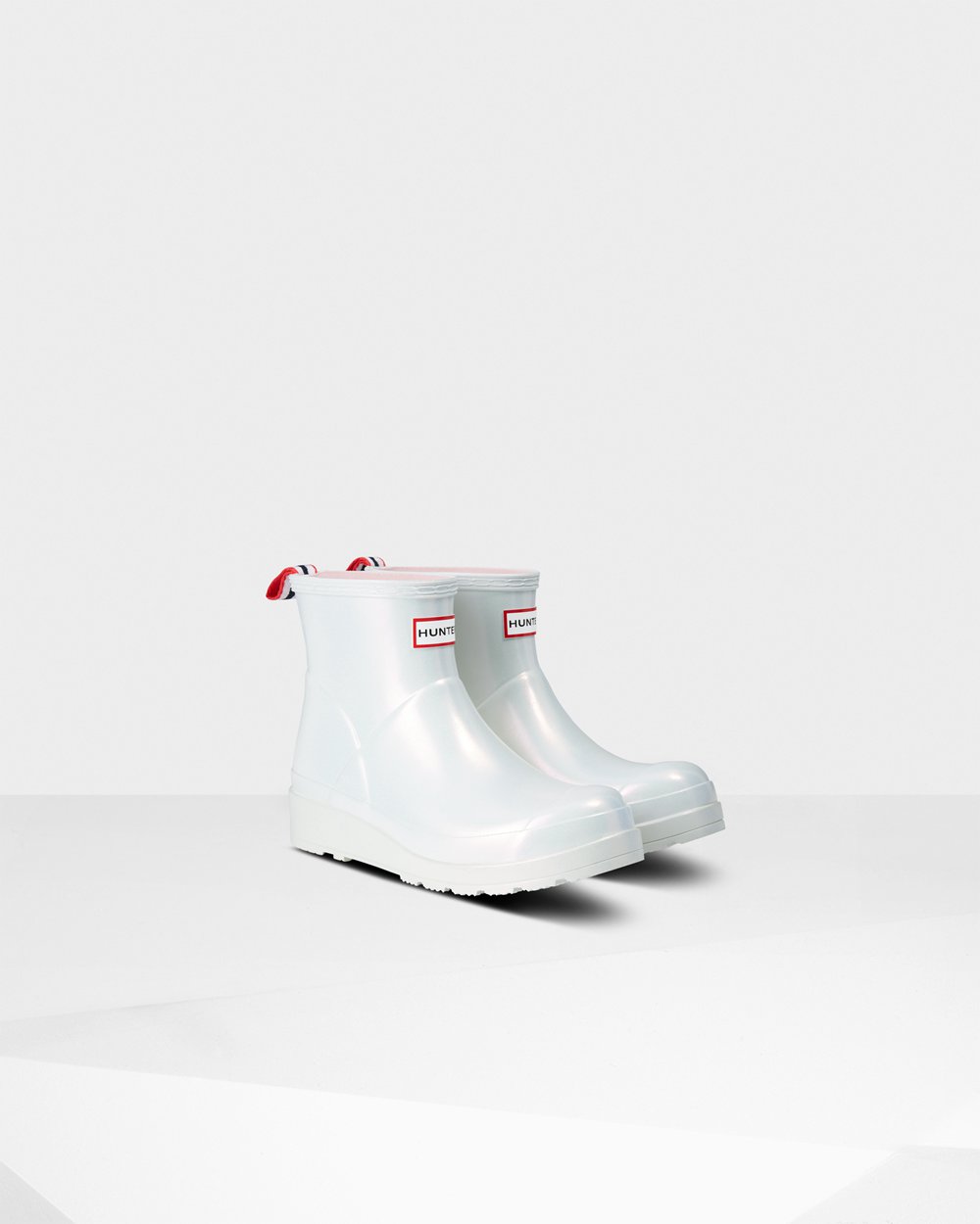 Hunter Play Støvler Sølv - Dame Original Short Nebula Rain - Norge LUDCJN-860